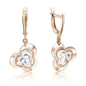 Золотые серьги Platina 02-4061-00-000-1110-65 фото