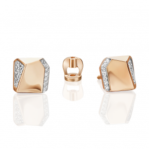 Золотые серьги Platina с бриллиантом 02-4080-00-101-1110-30 фото