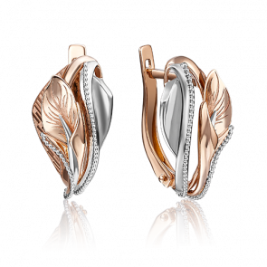 Золотые серьги Platina 02-4085-00-000-1110-48 фото