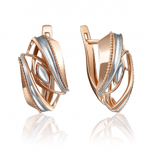 Золотые серьги Platina 02-4088-00-000-1110-04 фото