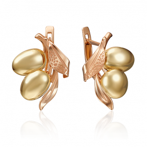 Серьги из комбинированного золота Platina 02-4097-00-000-1113 фото