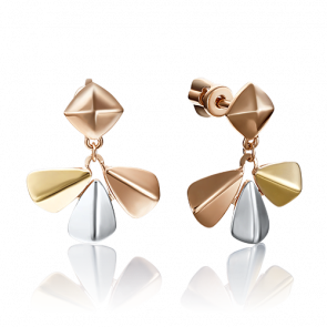 Серьги из комбинированного золота Platina 02-4106-00-000-1140-65 фото