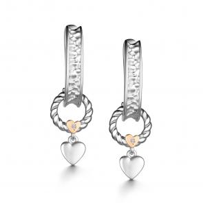 Серебряные серьги Алькор с золотой накладкой и бриллиантом 02-4106/000Б-00 фото