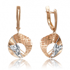 Золотые серьги Platina 02-4113-00-000-1110-65 фото