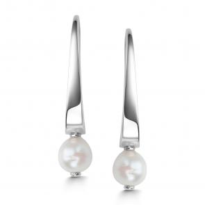 Серебряные серьги АЛЬКОР с жемчугом 02-4114/00ЖБ-00 фото