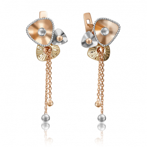 Серьги из комбинированного золота Platina 02-4115-00-000-1140-48 фото