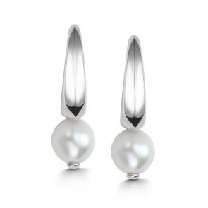 Серебряные серьги АЛЬКОР с жемчугом 02-4115/00ЖБ-00 фото