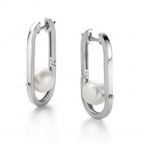 Серебряные серьги АЛЬКОР с жемчугом 02-4117/00ЖБ-00 фото