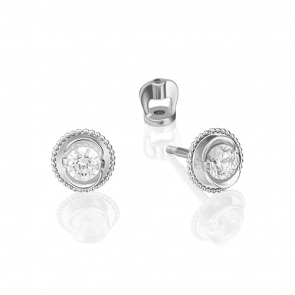 Серьги из белого золота Platina с фианитом 02-4126-00-501-1120-38 фото