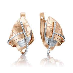 Серьги из комбинированного золота Platina 02-4132-00-000-1111-48 фото