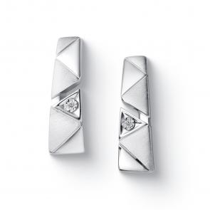 Серебряные серьги АЛЬКОР с бриллиантом 02-4133/000Б-00 фото