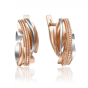 Серьги из комбинированного золота Platina 02-4135-00-000-1111-66 фото