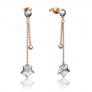 Серьги из комбинированного золота Platina 02-4140-00-000-1111-01 фото