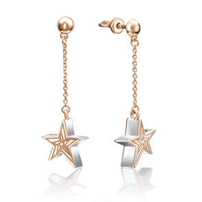 Золотые серьги Platina 02-4170-00-000-1110-65 фото