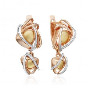 Серьги из комбинированного золота Platina 02-4186-00-000-1140-66 фото