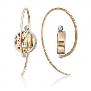 Серьги из лимонного золота Platina 02-4198-00-000-1130-48 фото