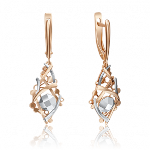 Серьги из комбинированного золота Platina 02-4201-00-000-1111-48 фото