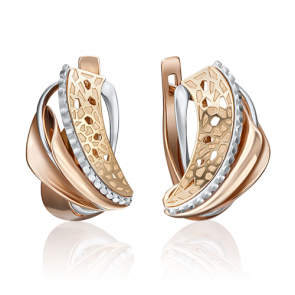 Серьги из комбинированного золота Platina 02-4205-00-000-1113-48 фото