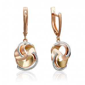 Серьги из комбинированного золота Platina 02-4207-00-000-1113-48 фото