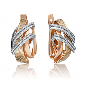 Серьги из комбинированного золота Platina 02-4228-00-000-1140-48 фото