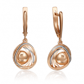 Золотые серьги Platina 02-4230-00-000-1110-48 фото