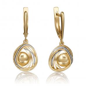 Серьги из лимонного золота Platina 02-4230-00-000-1130-48 фото