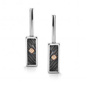 Серебряные серьги АЛЬКОР с золотой накладкой и бриллиантом 02-4242/000Б-17 фото