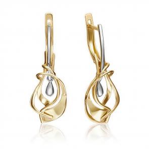 Серьги из комбинированного золота Platina 02-4245-00-000-1121-48 фото