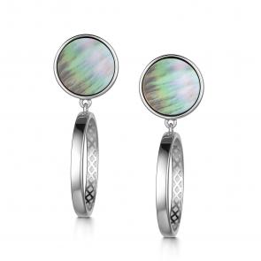 Серебряные серьги АЛЬКОР с перламутром 02-4254/00ПЧ-00 фото