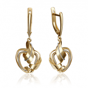 Серьги из лимонного золота Platina 02-4258-00-000-1130-64 фото
