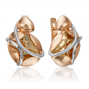 Серьги из комбинированного золота Platina 02-4274-00-000-1113-65 фото