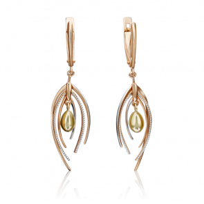 Серьги из комбинированного золота Platina 02-4275-00-000-1113-42 фото