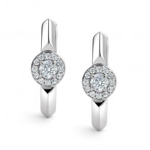 Серебряные серьги АЛЬКОР с фианитом 02-4282/00КЦ-00 фото