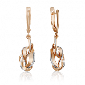 Золотые серьги Platina 02-4284-00-000-1110-42 фото