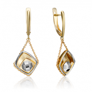 Серьги из комбинированного золота Platina 02-4285-00-000-1121-66 фото