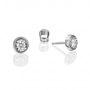 Серьги из белого золота Platina с фианитом 02-4303-00-401-1120 фото