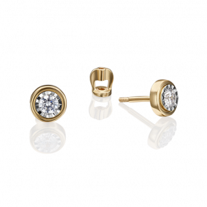 Серьги из комбинированного золота Platina с фианитом 02-4303-00-501-1121-38 фото