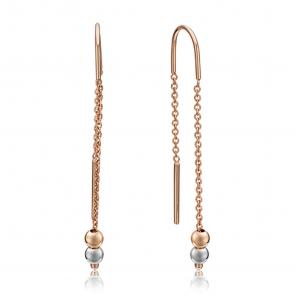 Серьги из комбинированного золота Platina 02-4310-00-000-1111-01 фото