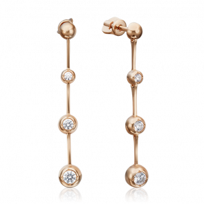 Золотые серьги Platina с фианитом 02-4319-00-501-1110-38 фото