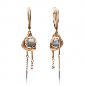 Серьги из комбинированного золота Platina 02-4323-00-000-1111-48 фото