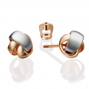 Серьги из комбинированного золота Platina 02-4329-00-000-1111-48 фото