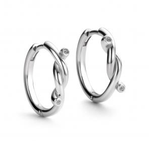 Серебряные серьги АЛЬКОР с бриллиантом 02-4332/000Б-00 фото