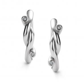 Серебряные серьги АЛЬКОР с фианитом 02-4332/00КЦ-00 фото