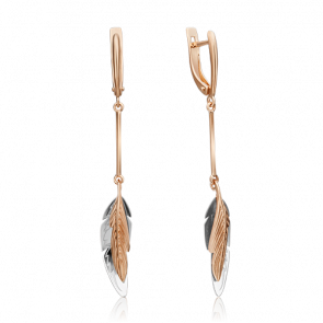 Серьги из комбинированного золота Platina 02-4347-00-000-1111-64 фото