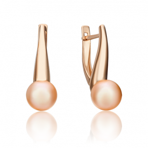 Золотые серьги Platina с жемчугом 02-4360-00-301-1110-31 фото