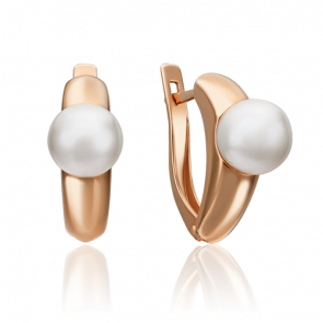 Золотые серьги Platina с жемчугом 02-4361-00-301-1110-31 фото