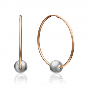 Серьги-трансформеры из комбинированного золота Platina 02-4384-00-000-1111-04 фото