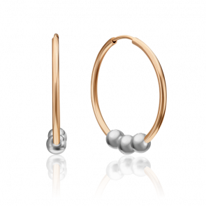 Серьги из комбинированного золота Platina 02-4385-00-000-1111-04 фото