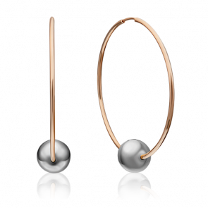Серьги из комбинированного золота Platina 02-4388-00-000-1111-04 фото