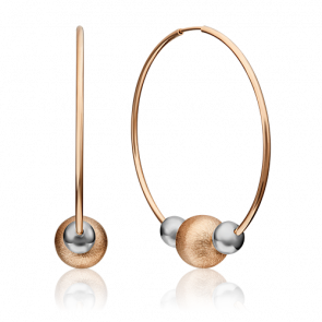 Серьги из комбинированного золота Platina 02-4389-00-000-1111-04 фото
